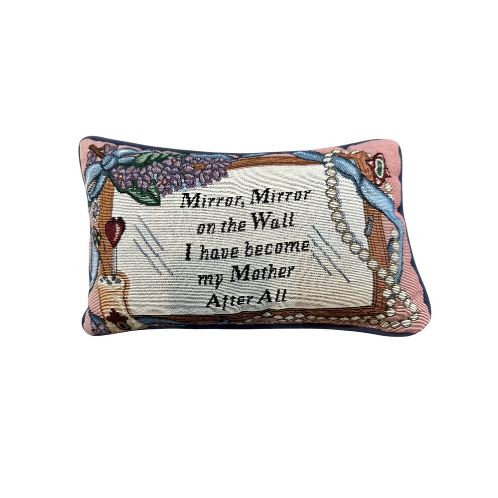 Pink Purple Decorative Tapestry Novelty Pillow with Disney Like‎ Quote Mom